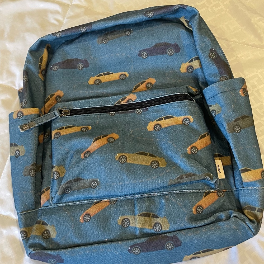 Brand new kids backpack cars print